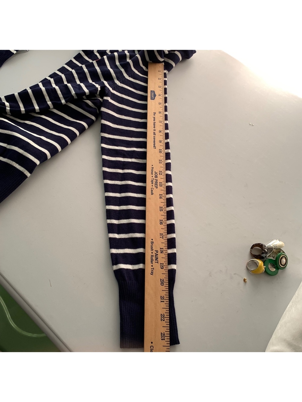 U.S. Polo Assn navy striped collared sweater dress - Picture 6 of 7